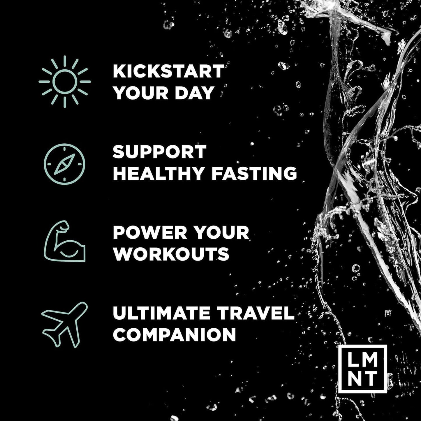 LMNT Zero Sugar Electrolytes - Raw Unflavored Salt | Drink Mix | 30-Count, Pack of 2 (60 Sticks)