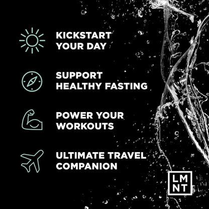 LMNT Zero Sugar Electrolytes - Raw Unflavored Salt | Drink Mix | 30-Count, Pack of 2 (60 Sticks)