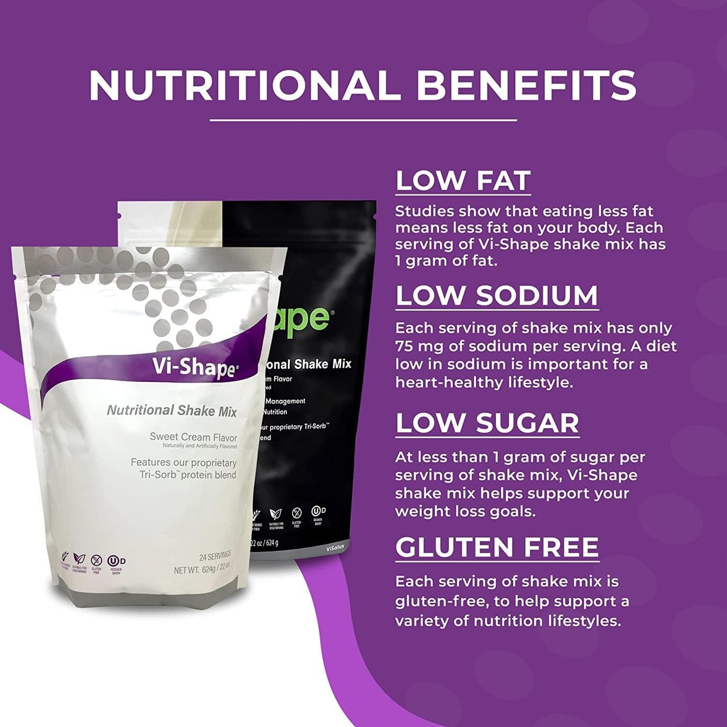 Vi Shape Original Nutritional Shake Mix Sweet Cream Flavor | 22oz (1 Bag, 24 Servings)