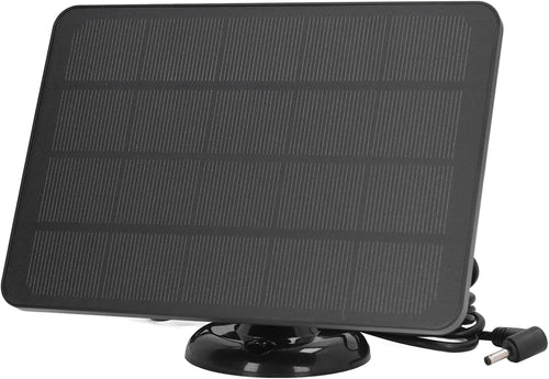 10W Solar Panel Charger, IP65 Waterproof, Fast Charging Compatible with Ring Cam Battery, 360 Degree Rotatable Bracket, Made of Premium Fireproof Material (CSP4W-DC-B)