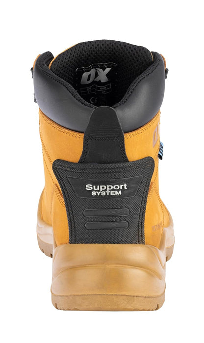 OX Tools Nubuck Leather Safety Boots-Size 13, OX Attitude Honey-Nubuck Leather Safety Boots, Size 44, Honey, UK, Honey