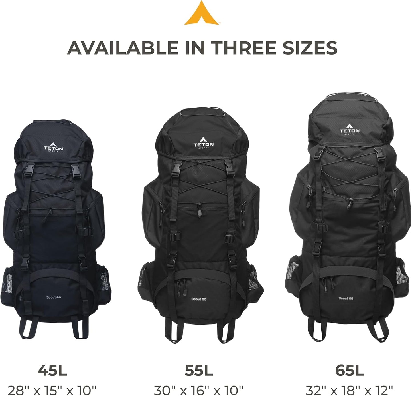 TETON Sports Scout 3400 Internal Frame Backpack; Great Backpacking Gear or Pack for Camping or Hiking