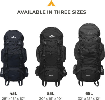 TETON Sports Scout 3400 Internal Frame Backpack; Great Backpacking Gear or Pack for Camping or Hiking