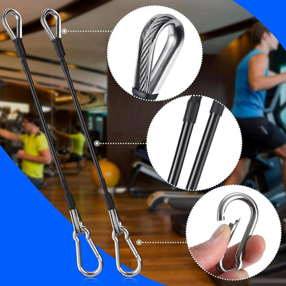 Gym Cable Extension - 2X Pulley System Fitness Cable - Fitness Pulley Cable, Multifunctional Home Gym Cable, Fitness Pulley Workout Cable for Home Exercise Fitness