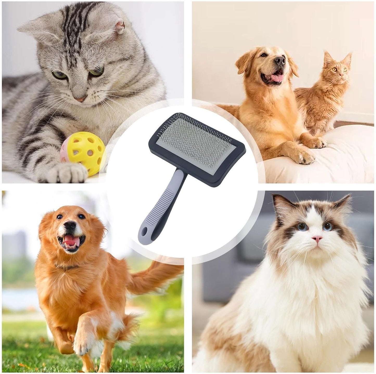 Pet Grooming Brush | Dog Brush Dematting Hair Comb,Cat Grooming Tools Dematting Comb, Massaging Undercoat Tool Cleaning Supplies for Indoor Cats Puppies