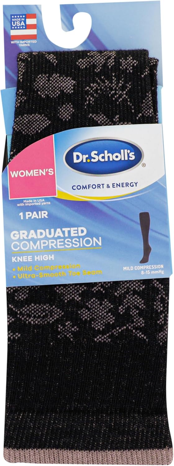 Dr. Scholl's Women's Graduated Compression Knee High Socks - Comfort and Fatigue Relief