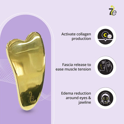 Myolift Gua Sha Facial Tools Ayurvedic Bronze Kansa Guasha Tool for Face, Skin Care Tools for Anti-Aging Facial Massage, Lymphatic Drainage, Toning, and Firming The Skin