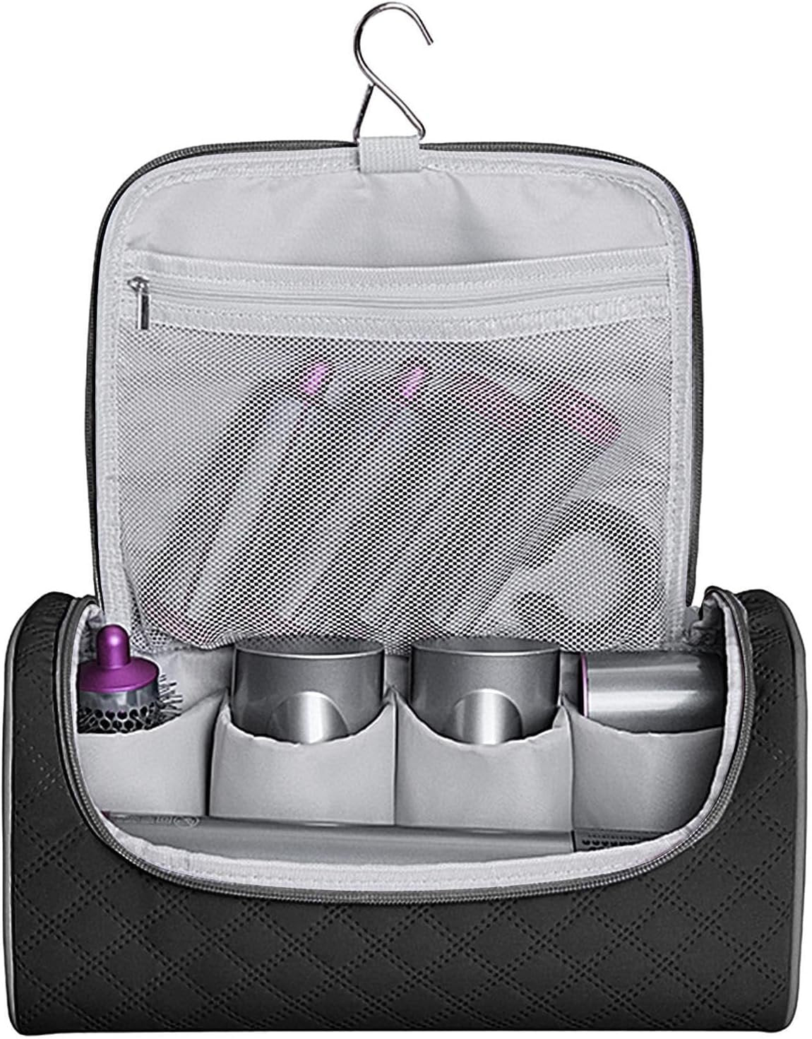 Hair Dryer Travel Case, Hair Dryer Storage Bag for Dy-Son Airwraps & Shark Flexstyle Attachment, Portable Hair Tool Travel Bag Organizer with Hooks