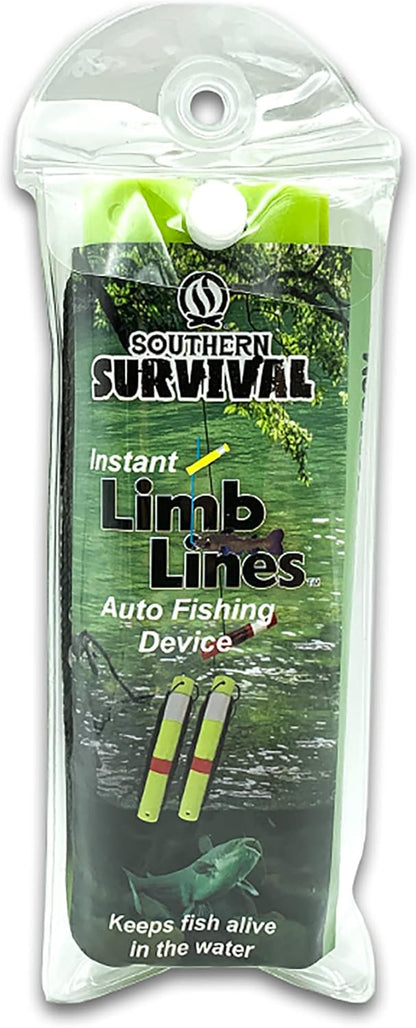 BATTLBOX Survival Fishing Kit Limb Lines Auto Fishing Device 2-Pack - Outdoor Survival Tools Camping Bushcraft Fishing - Lightweight, Compact, Easy to Use