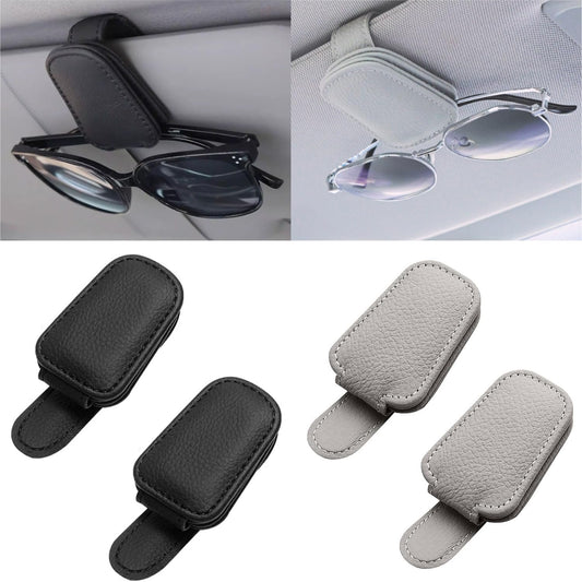 4pack Car Sunglasses Holder, Sunglass Holder for Car Sun Visor Car Accessoriesï¼ŒAuto Interior Accessories Universal for Different Size Eyeglasses