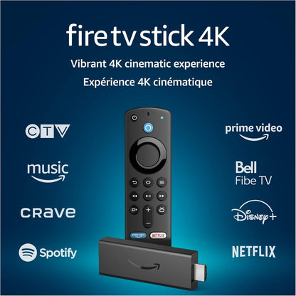 Amazon Fire TV Stick 4K streaming device with Alexa Voice Remote (includes TV controls), Dolby Vision