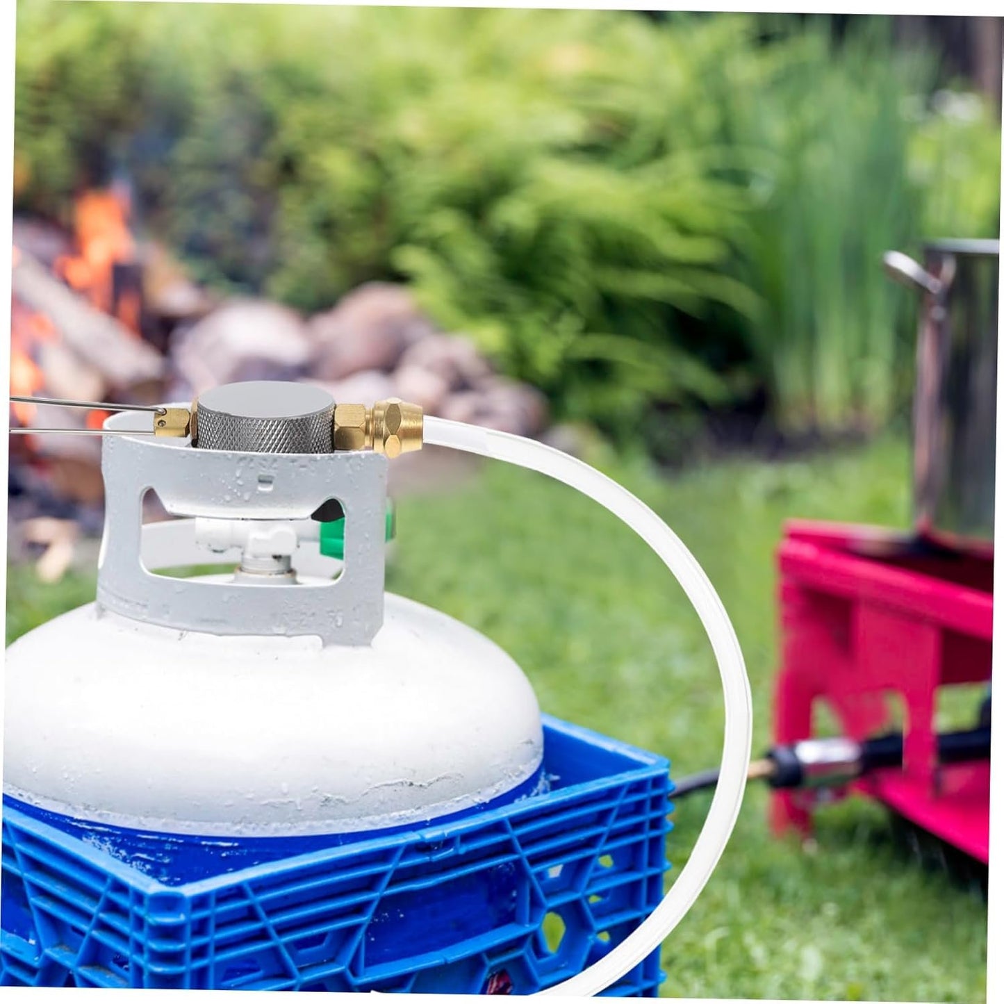 Happyyami Camping Gadgets Inflation-Valve Accessories Gas Tube Gas Stove Adapter Furnace Converter Set