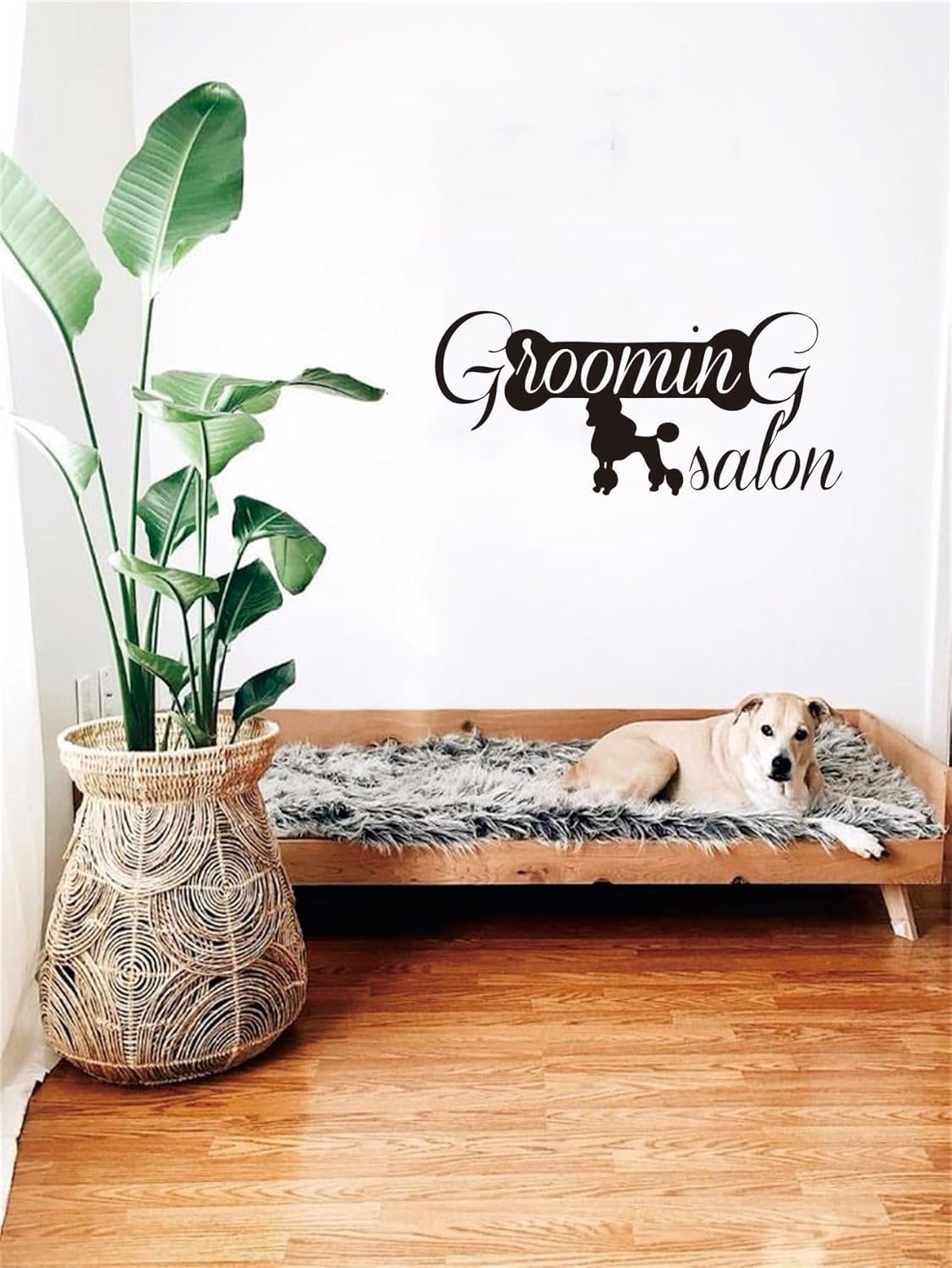 Pets Grooming Salon Wall Decal, Dogs Home Animals Stickers for Pet Grooming Salon, Pet Shop,Dog Grooming- Hygiene Animals Wall Decal - Dog Pet Grooming Salon Decor 23"x10"(Black-JZY114-Grooming Salon)