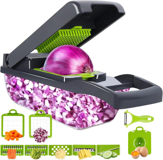 ZWLIYCHN Vegetable Chopper Cutter Mandoline Slicer Cheese Grate Onion Salad Veggie Chopper Dicer with Container Veggie Julienne Potato Cheese Grater Kitchen Tools Gadgets Hand Protector