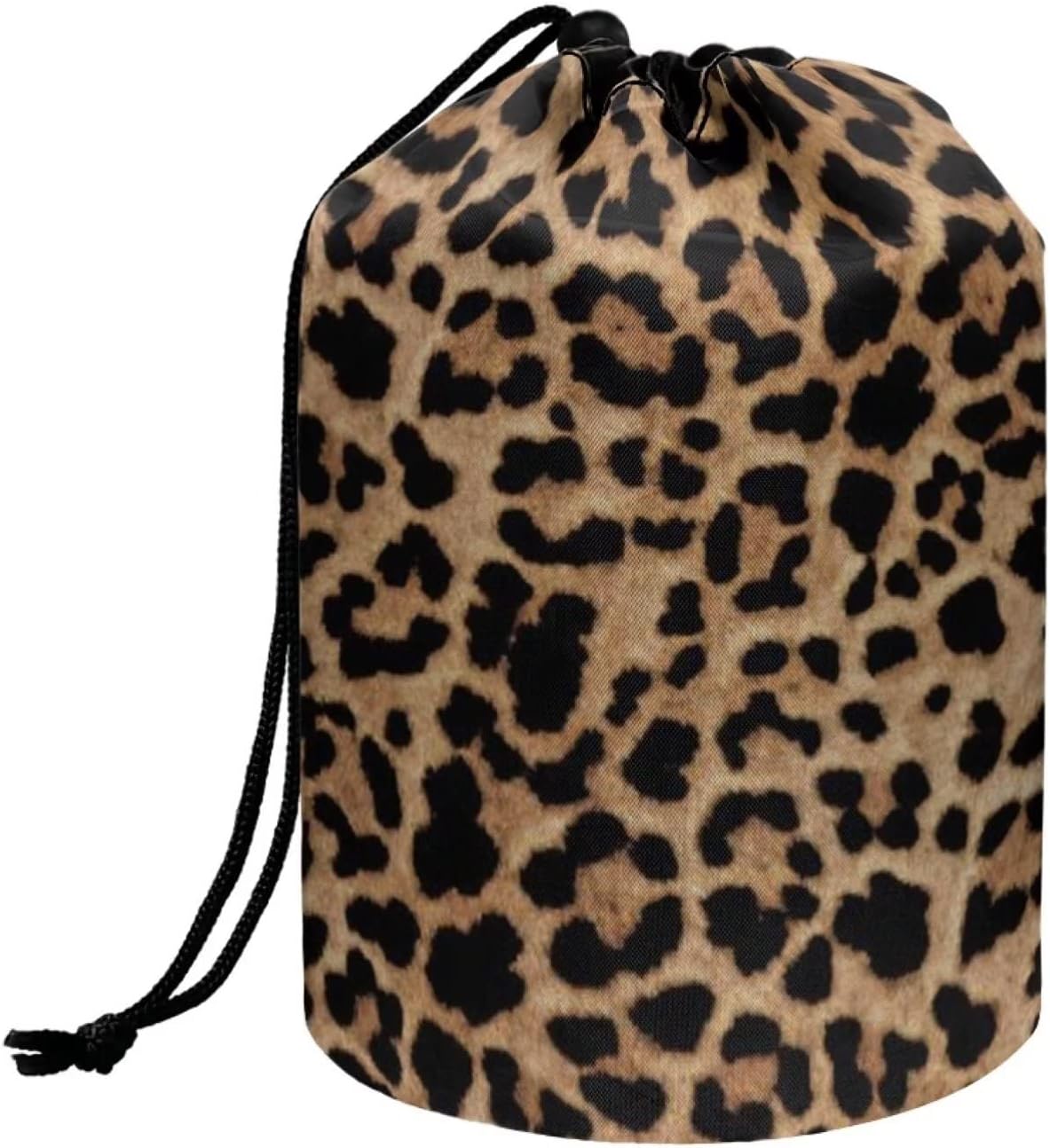 chaqlin Drawstring Make Up Bags Women Girls Toiletry Bag Large Capacity Travel Drawstring Cosmetic Bag Accessories, Leopard Print, One Size, Toiletry Bag, Leopard Print, Toiletry Bag