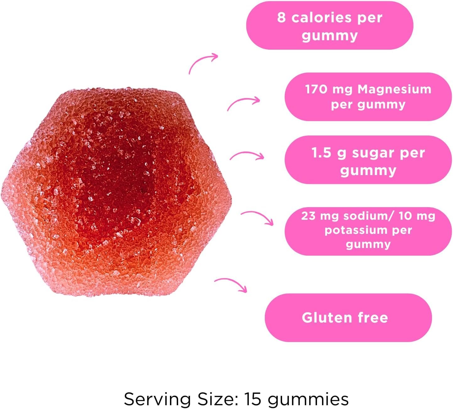 Gum'vees by Gummy Nutrition Lab Electrolyte Gummies | Made in Canada | Hydration & Energy Boosting Supplement | 12 Snack Bags of 15 gummies | Magnesium, Potassium, and Sodium | Salted Watermelon Flavor