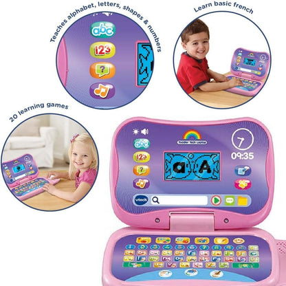 VTech Toddler Tech Laptop - Educational Laptop for Children - 524853 - Pink