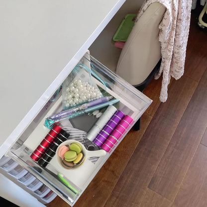 RTUDOPUYT Desk Drawer Attachment, 2 Layers Under Desk Drawer Organizer Slide Out, Adhesive Drawer, Home Office Organization Plastic Desk Accessories & Workspace Organizers (white)
