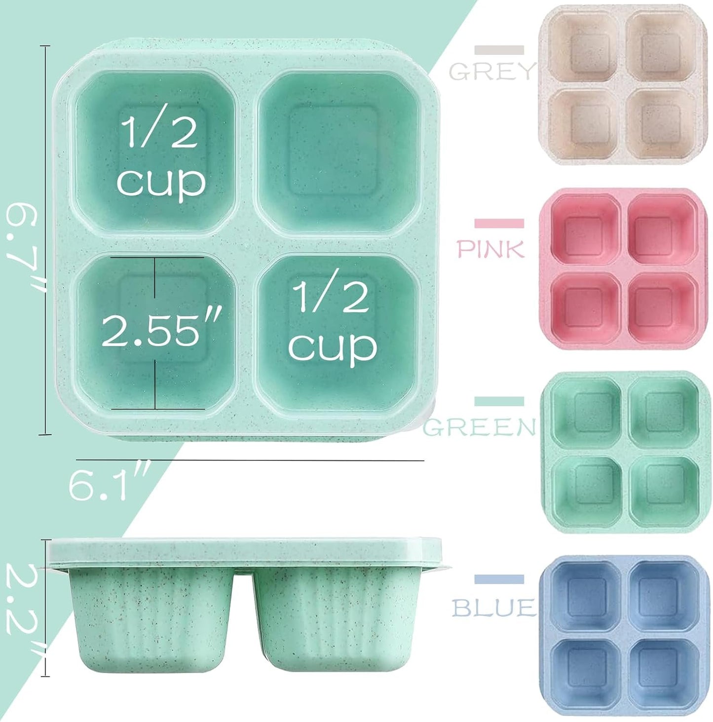Kakating 16-Pack Bento Snack Boxes - Double Compartment Condiment Containers | Meal Prep Containers Reusable - Lunchable Container Adult