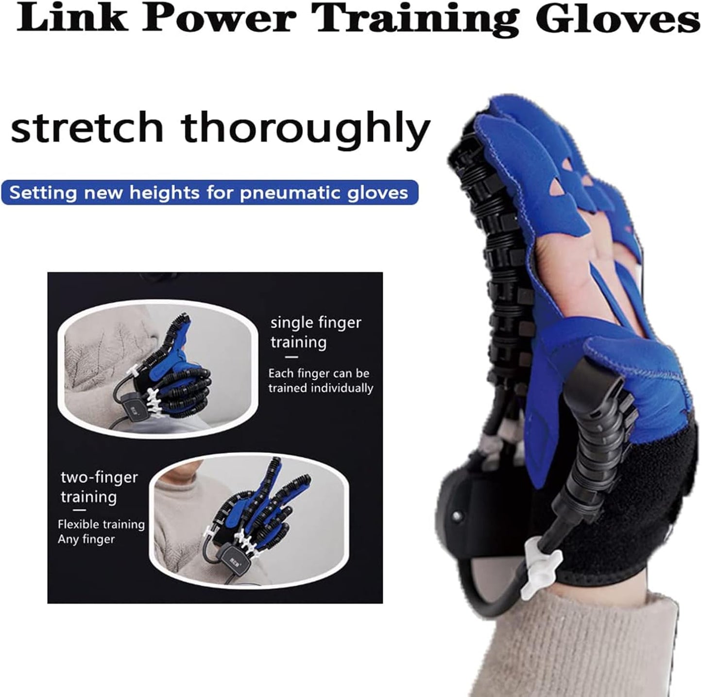 XGXHIN Trainer per la Riabilitazione delle Dita dell'emiplegia, Guanti per Robot di Riabilitazione, Trainer per Le Dita per Il Recupero delle funzioni della Mano
