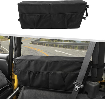 Jimen Compatible with Jeep Wrangler TJ 1997-2006, Trunk Storage Bag Cargo Organizer, Passenger Side