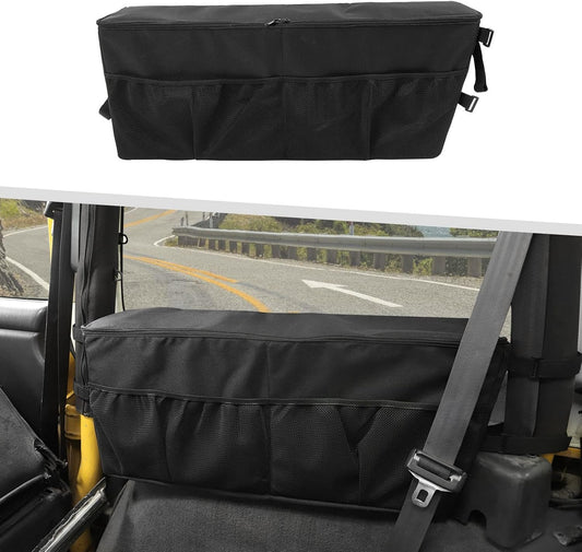 Jimen Compatible with Jeep Wrangler TJ 1997-2006, Trunk Storage Bag Cargo Organizer, Passenger Side