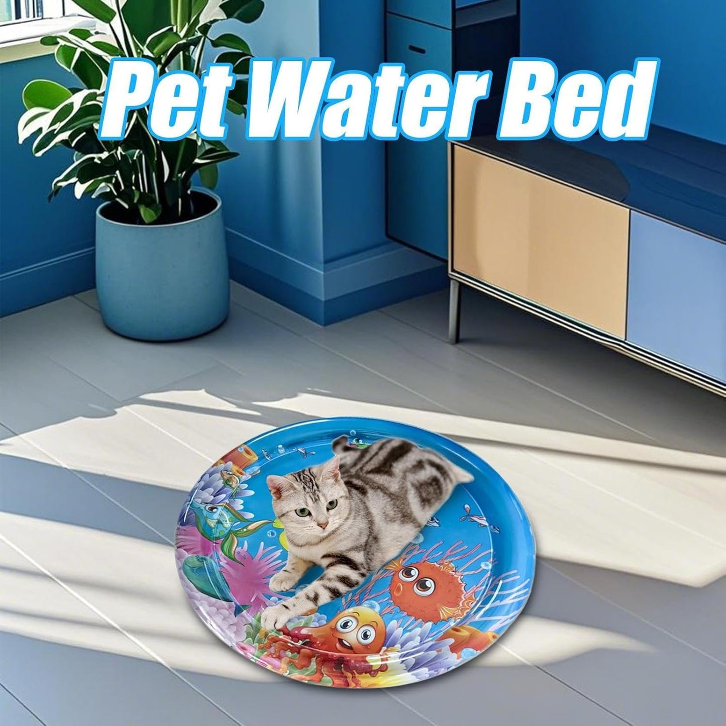 Acqua Sensory Play tappetino, cuscinetto d'acqua per gatti | Pets Babies Cartoon Play Water Pad - Fantastico divertimento giocando a casa d'acqua per dormire a casa esterno per l'intrattenimento per u