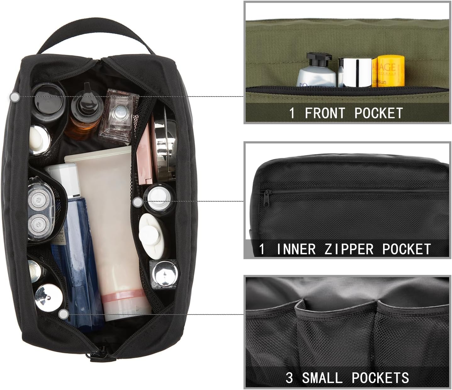 Travel Toiletry Bag Dopp Kit for Men - Large Toiletries Bag Water Resistant Hanging Dopp Kit Travel Bag for Toiletries Accessories,wash Bags for Men,Makeup Bag,Cosmetic Bags