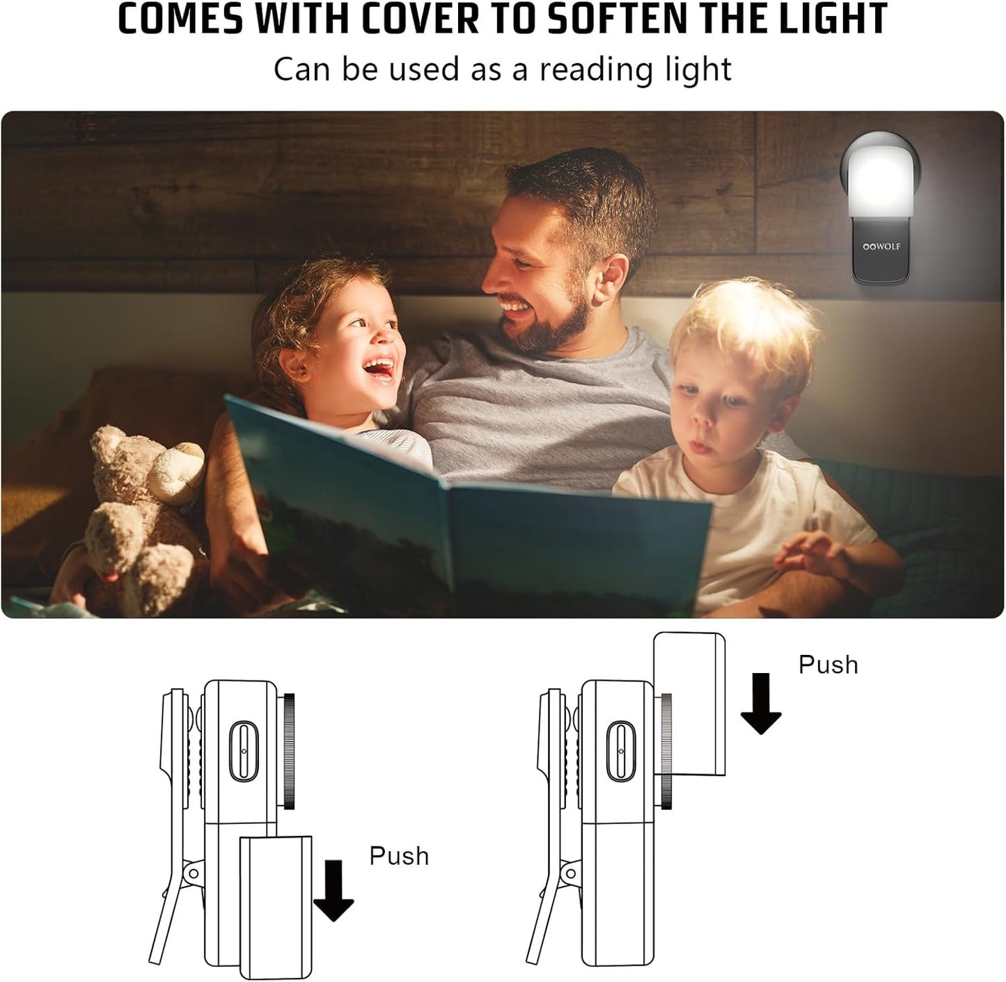 OOWOLF LED Flashlight Rechargeable Super Bright, EDC Flashlight with Flood, Red Light, Waterproof Pocket Light, Easy to Magnetic Attach and Clip-on for Hiking, Working and Daily Use, Camping Emergency
