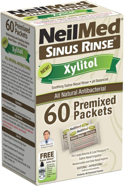 NeilMed Sinus Rinse Premixed Refill Packets with Xylitol, 60ct.