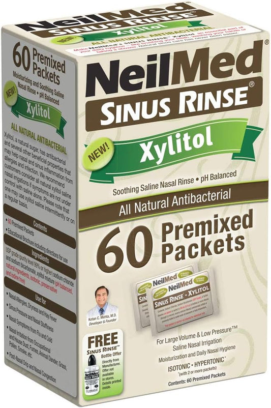 NeilMed Sinus Rinse Premixed Refill Packets with Xylitol, 60ct.