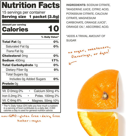 Skratch Labs Sugar Free Electrolyte Powder - Hydration Packets - Everyday Unsweetened Drink Mix - Tangerine + Orange - 15 Servings - Keto, Vegan, Non-GMO