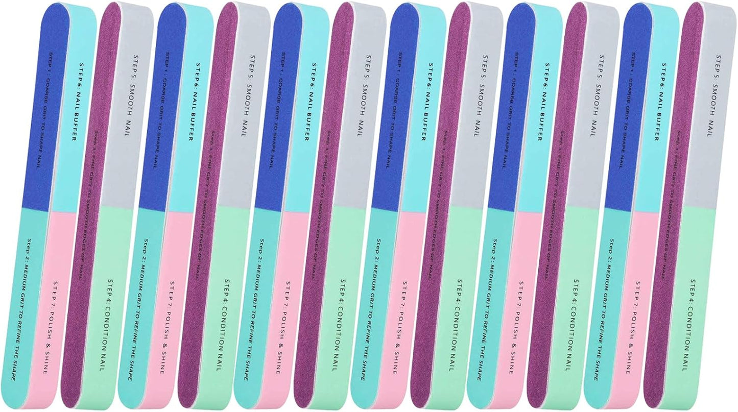 Professional Nail Buffer Block, Nail Buffer for Natural Nails, All-in-One Smooth & Buff & Shine for Nail Care, 12 Pack.