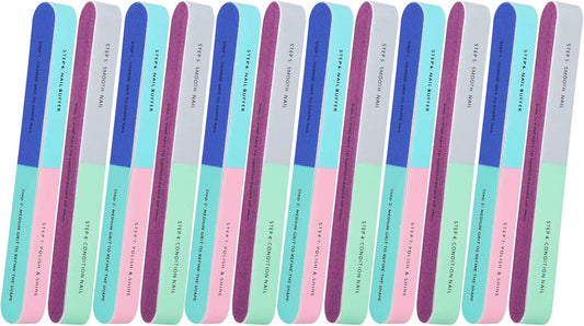 Professional Nail Buffer Block, Nail Buffer for Natural Nails, All-in-One Smooth & Buff & Shine for Nail Care, 12 Pack.