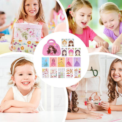 Princess Dress-up Game, Dress-up Sticker Book, Creative Makeup Game, Girls Dress-up Toys, Educational Role-Playing Toys, Fun Sticker Book for Girls, Girls Makeup Game For Girls Boys Birthdays