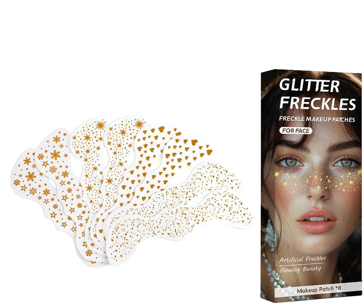 Face Glitter Stickers - Waterproof Face Jewels for Makeup, Freckles Decorations, Temporary Stickers for Concerts, Festivals, and Special Occasions, Easy-to-Apply Festival Makeup Accessories