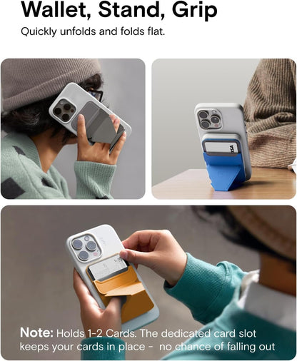 MOFT Magsafe Wallet Stand, Phone Stand for iPhone 16/15/14/13/12 Series, Adjustable Phone Holder with 3 Viewing Angles, MOVAS Magsafe Stand (Misty Cove)