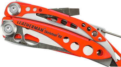 LEATHERMAN, Skeletool RX Multitool with Serrated Knife and Glass Breaker, Red