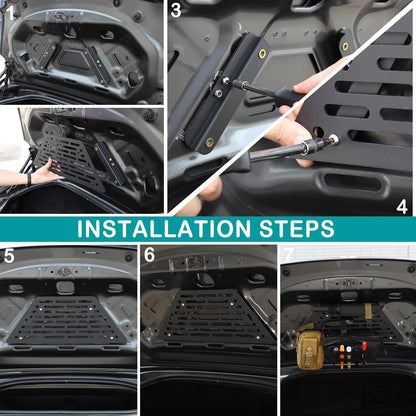 Hudiriy Trunk Molle Panels Compatible with Mazda MX-5 NC RF Miata 2016-2023 Car Trunk Lid Storage Mounted,1pc Tailgate Tool Aluminum Alloy Organizer (Style A)