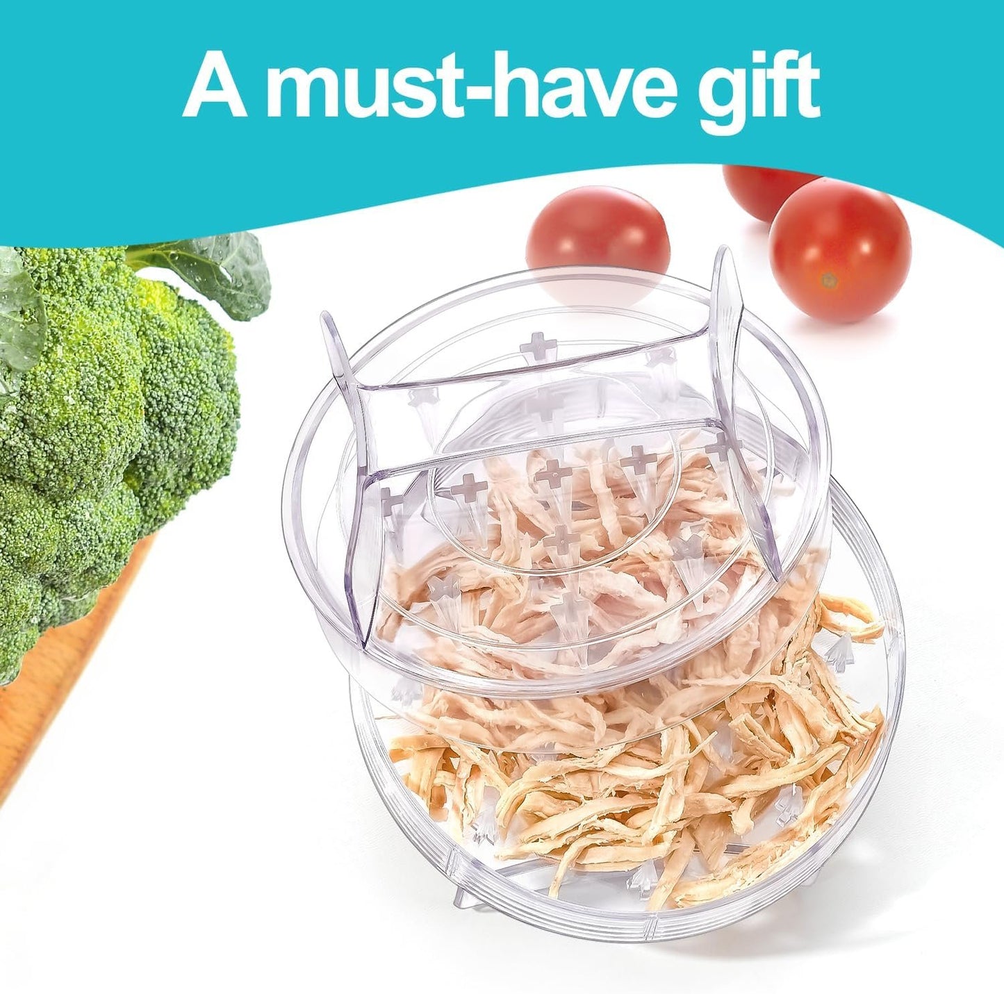 Chicken Shredder - Meat Shredder, Clear Chicken Shredder Tool Twist, Meat Shredder Tool Twist, Chicken Breast Food Shredded Tool Twist Grinder Machine for Dog and Cat Food Meal Prep