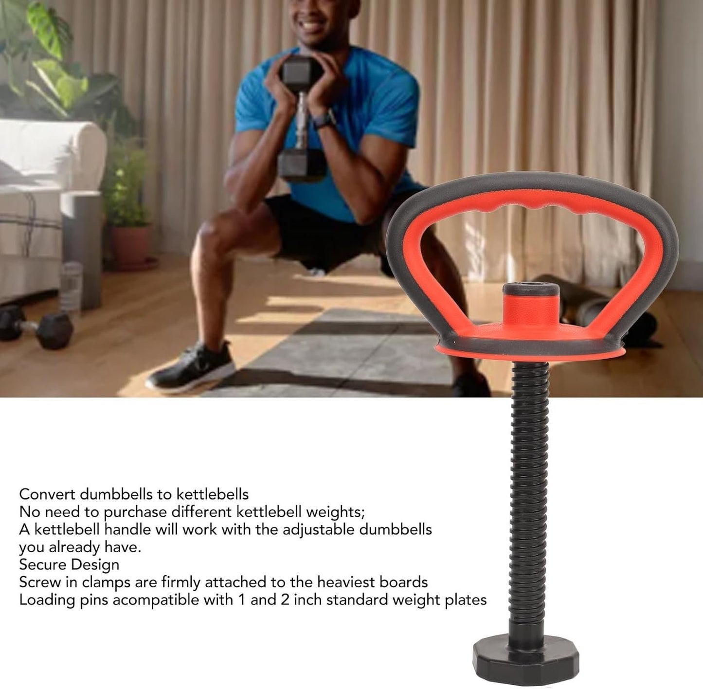 Adjustable Kettlebell Handle, Strength Training Accessories for Home Gym Set Of 3, Portable and Rugged, Anti Slip