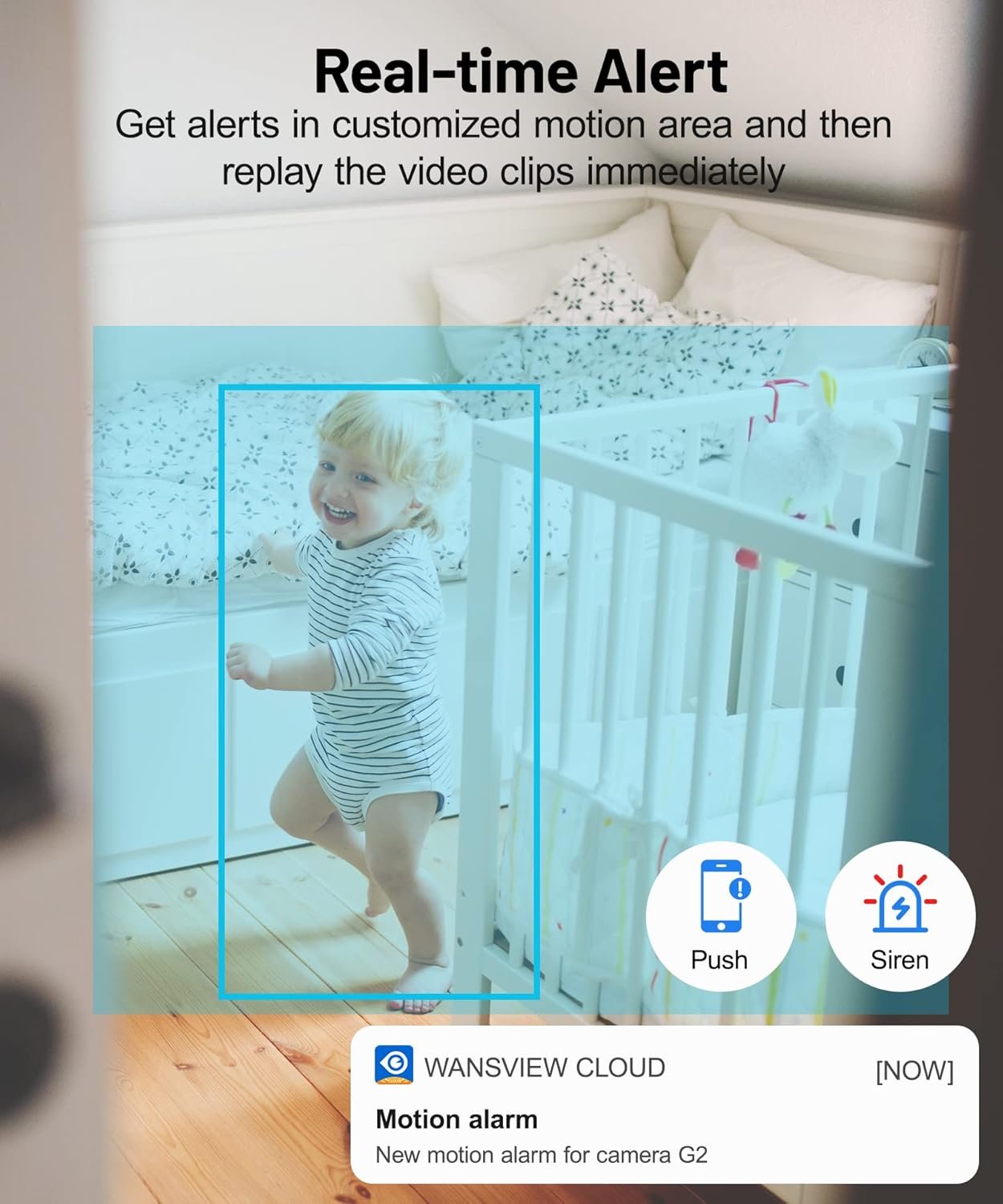 GALAYOU Indoor Security Camera 2K, Pet Camera, 360 Degree WiFi Home Security Camera for Baby/Elder/Nanny with Night Vision, Siren, 24/7 SD Card Storage, Compatible with Alexa and Google Assistant G2