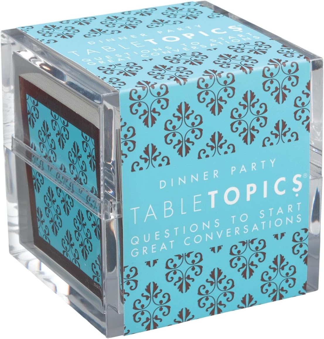 TableTopics Dinner Party Question Card Game - 135 Entertaining Conversation Starter Cards for Dinner Table with Adult Friends, Getting to Know You Game.