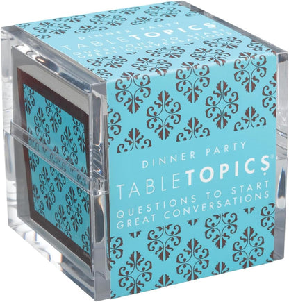 TableTopics Dinner Party Question Card Game - 135 Entertaining Conversation Starter Cards for Dinner Table with Adult Friends, Getting to Know You Game.