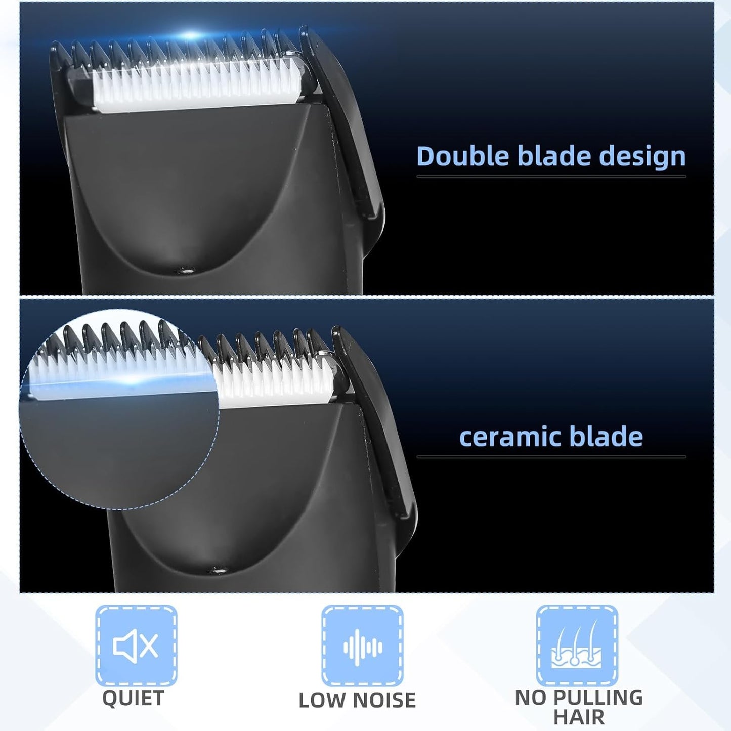 Body Trimmer for Men gift, Electric Groin Hair Trimmer, Pubic Hair Trimmer for Men, Waterproof Wet and Dry Clippers, Hygiene Razor with LED Display, Standing Recharge Dock and Replaceable Blade Heads