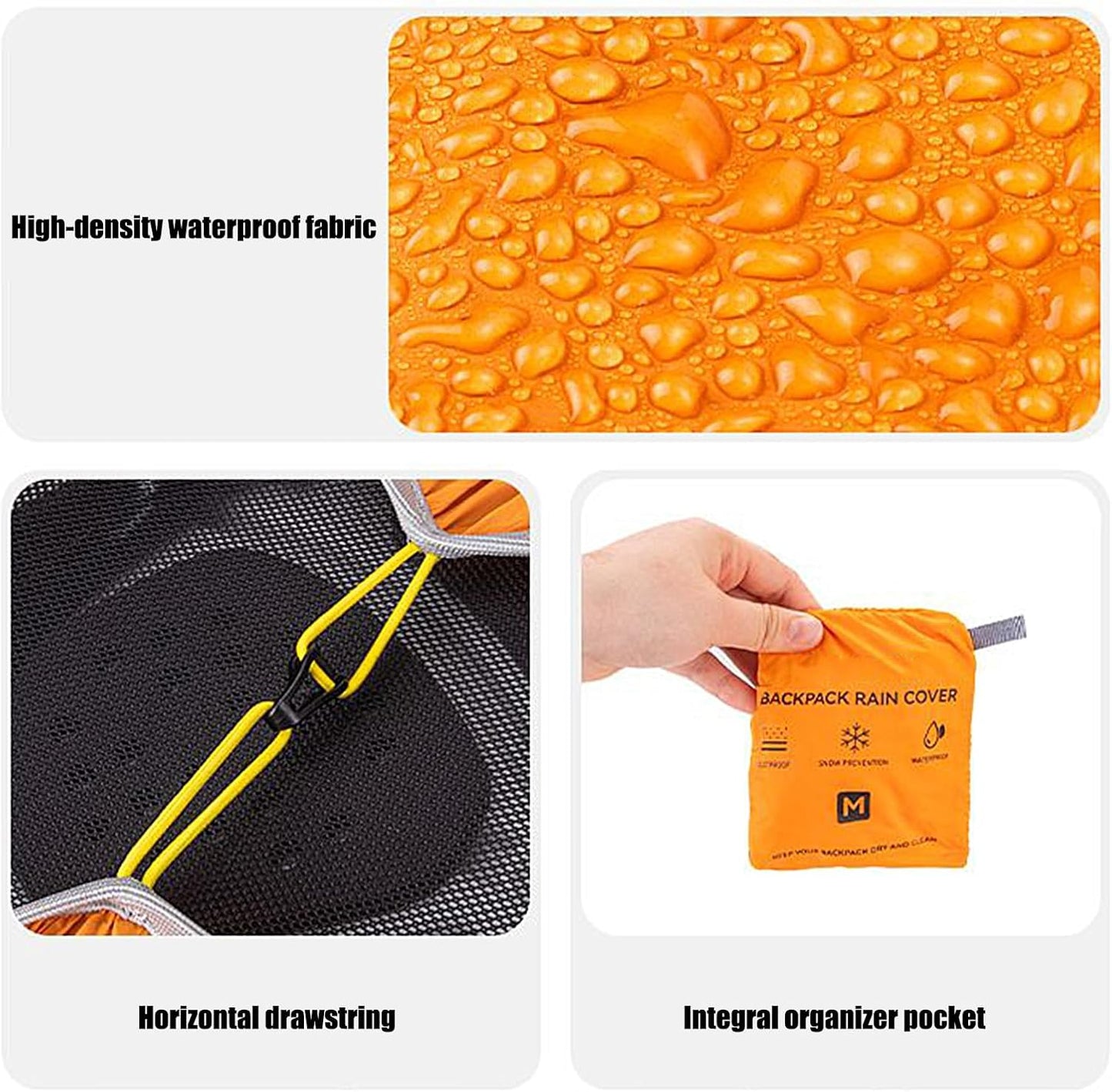 Impermeabile Backpack Cover, Travel Rain Shield, Daypack Protector Hiking, portatile Rainproof Pouch for Camping, Lightweight and Sturdy, Cycling Backpack Guard, Compact Outdoor Gear