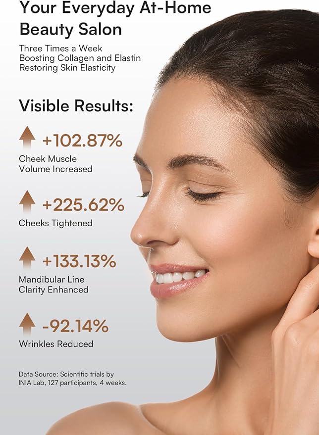 Microcurrent Facial Device, 3-in-1 Facial Massager Red Light Therapy Beauty Device for Face and Neck Skin Rejuvenation Lifting, Tightening, Infusing, Effective Wrinkle and Puffiness Reduction
