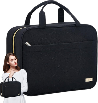 mivceklw Hanging Toiletry Bag, Travel Cosmetic Organizer, Waterproof Makeup Pouch, Large Capacity Storage, Foldable Design, Exquisitely Crafted, 12.6x9.06x4.33in