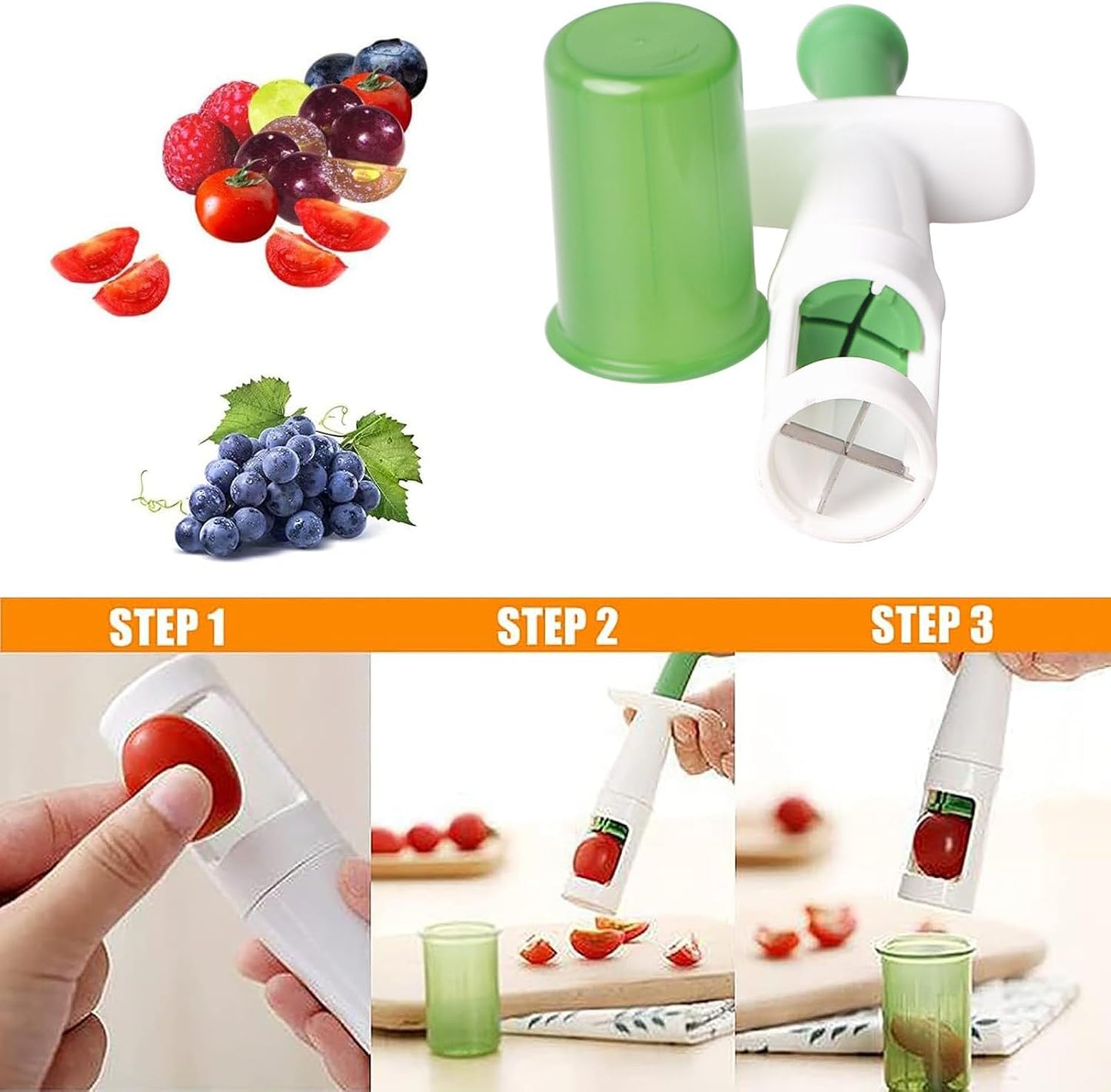 Grape Cutter Slicer Tomato Slicer - Kitchen Gadget Tool Auxiliary Baby Kitchen Food Vegetable Fruit
