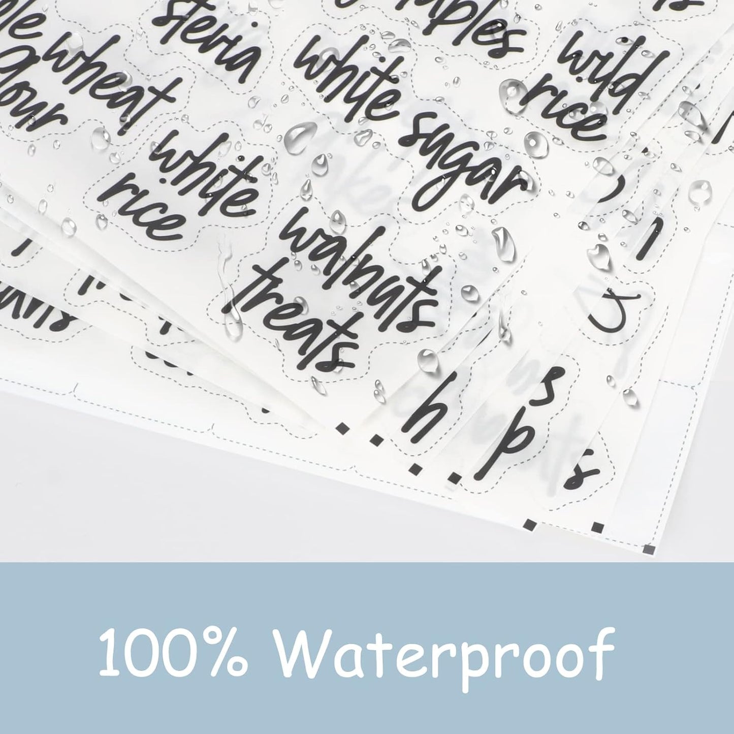 FYY Home Organization Labels,168PCS Preprinted Food Label Stickers for Kitchen Pantry Storage and Cleaning,Water & Oil Proof Pantry Label Stickers for Jars, Canisters,Boxes,Bins, Black